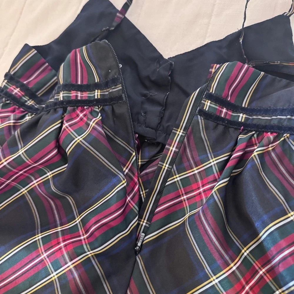 Gap Kids Tartan Plaid Girls SMALL 6/7 Top Strap Back To School Preppy Holiday